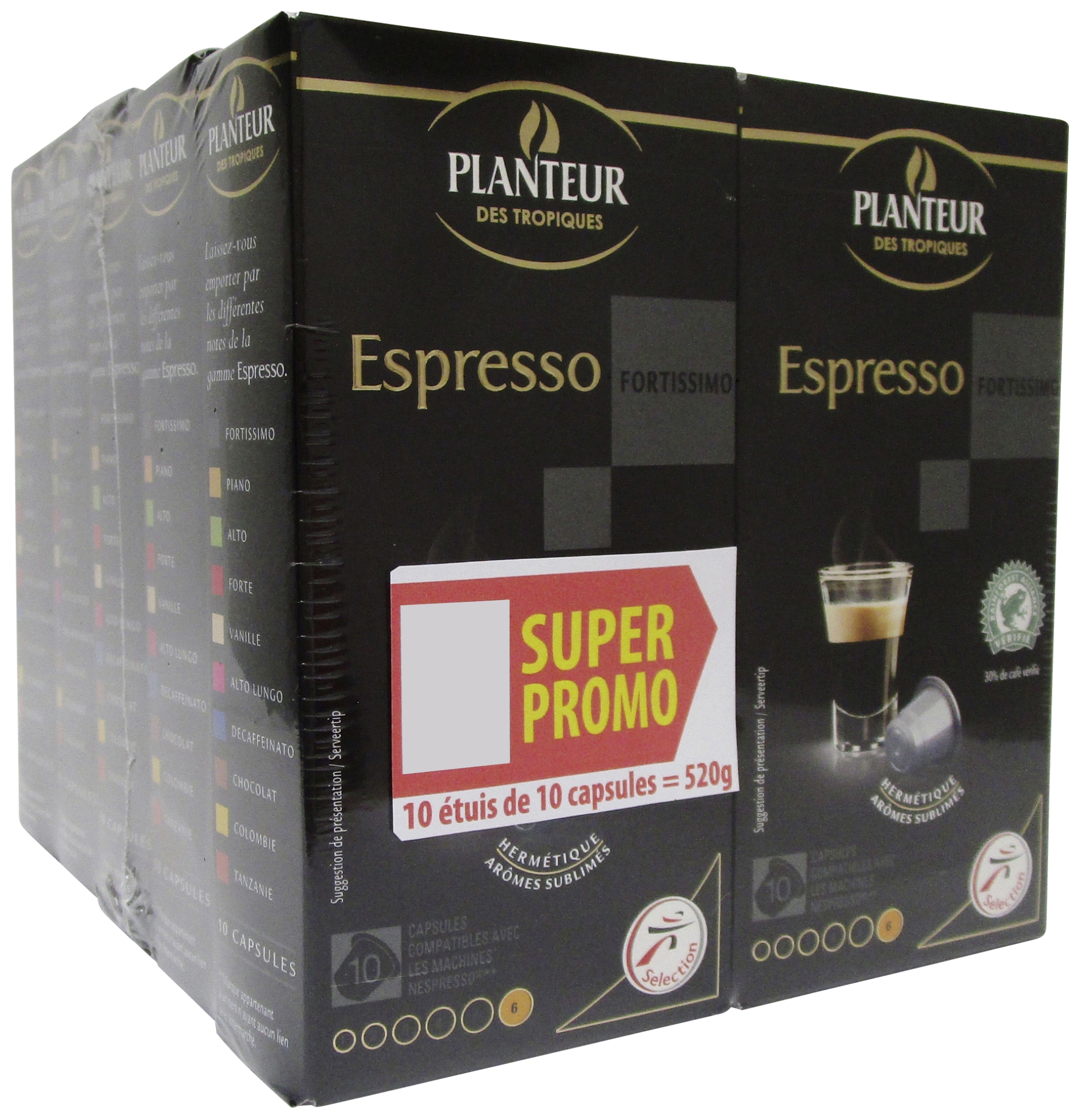 Capsules de café Fortissimo Planteur des Tropiques