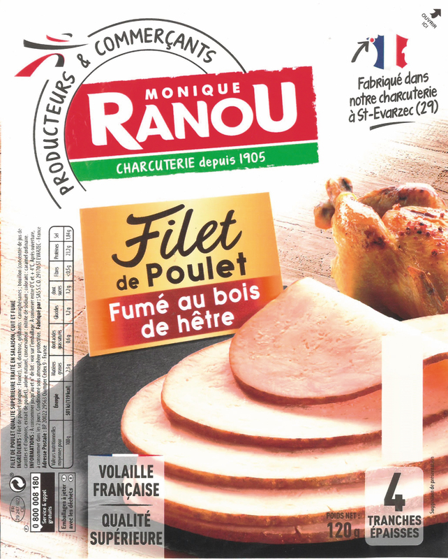 FILET DE POULET FUMÉS monique ranou