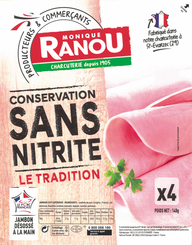 JAMBON SANS NITRITE  DÉCOUENNÉ  LE TRADITION 4 ...