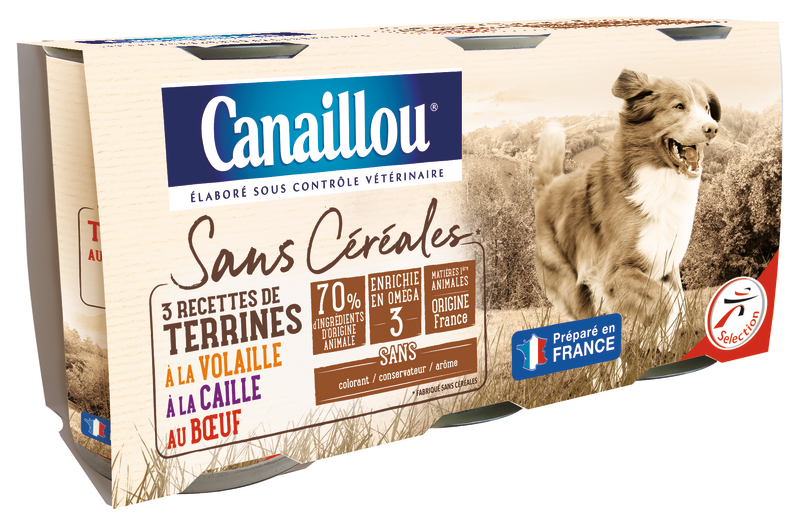 TERRINES  POUR CHIENS SANS CÉRÉALES Canaillou