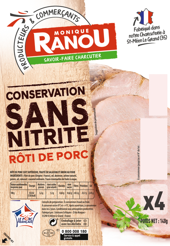 ROTI DE PORC SANS NITRITE MONIQUE RANOU