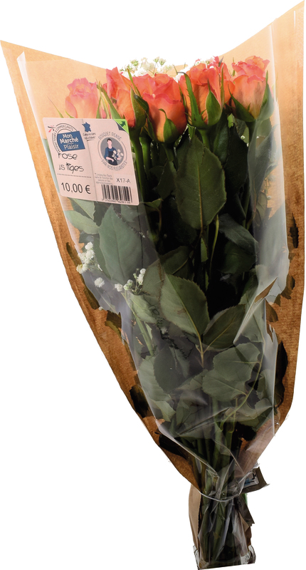 BOUQUET DE 15 ROSES 50 CM AVEC GYPSOPHILE mon m...