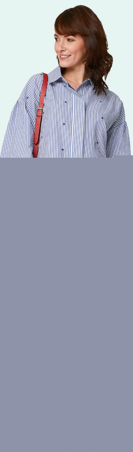 CHEMISE RAYÉE AJOURÉE FEMME ELDYS