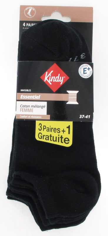 Kindy CHAUSSETTES INVISIBLES ADULTE 3+1 GRATUIT Kindy 3250392650728 (3250392650728)