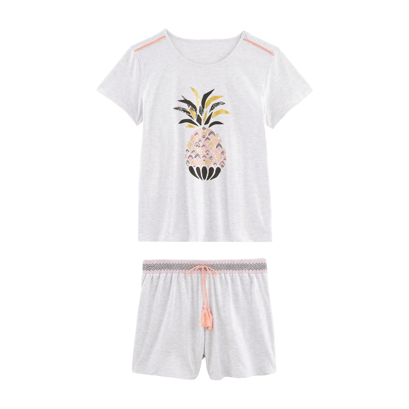 PYJASHORT FEMME IMPRIMÉ ANANAS ELDYS