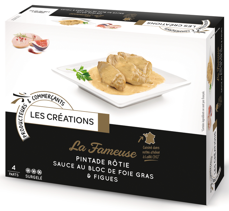 LA FAMEUSE, PINTADE RÔTIE SAUCE AU BLOC DE FOIE...