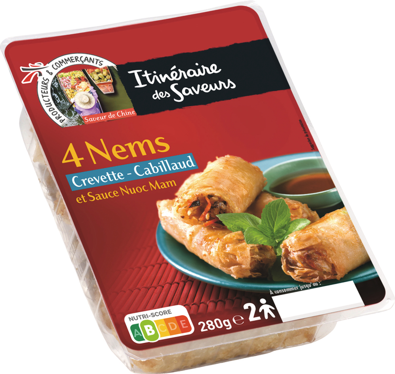4 NEMS  CREVETTE-CABILLAUD itinéraire des saveurs