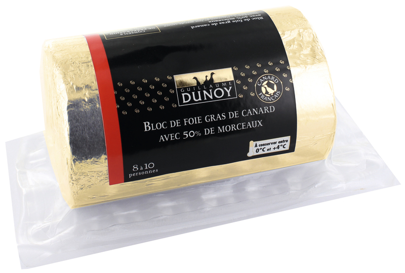 BLOC DE FOIE GRAS DE CANARD AVEC 30% MORCEAUX E...