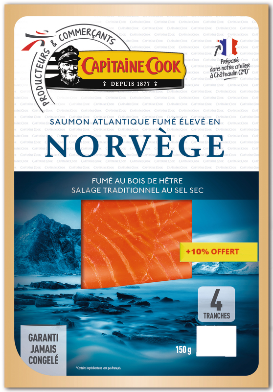 SAUMON FUMÉ NORVÈGE (1) capitaine cook
