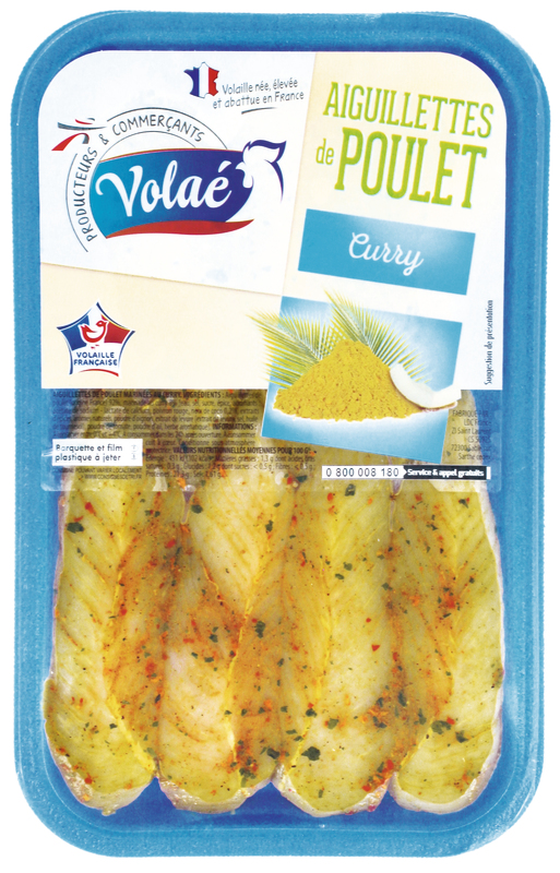 AIGUILLETTES DE POULET  CURRY VOLAE