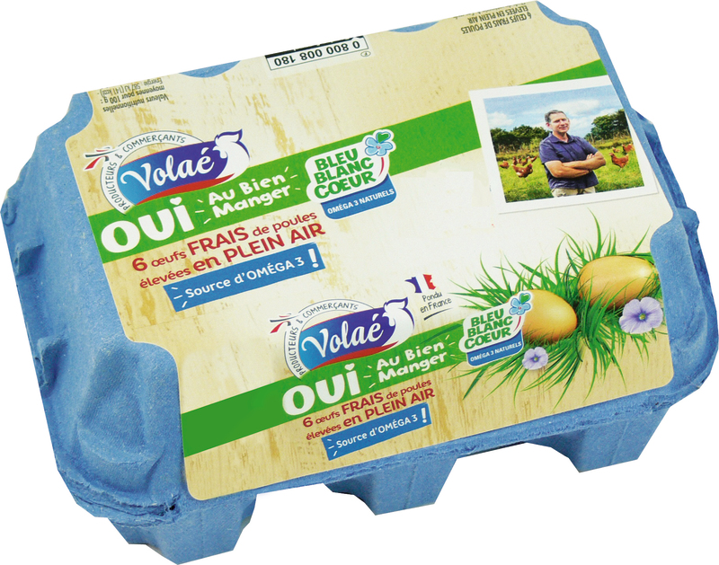 6 ŒUFS FRAIS DE POULES ÉLEVÉES EN PLEIN AIR BLE...