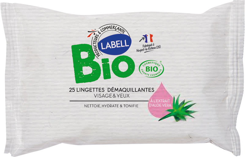 LINGETTES BIO DEMAQUILLANTES X25 LABELL