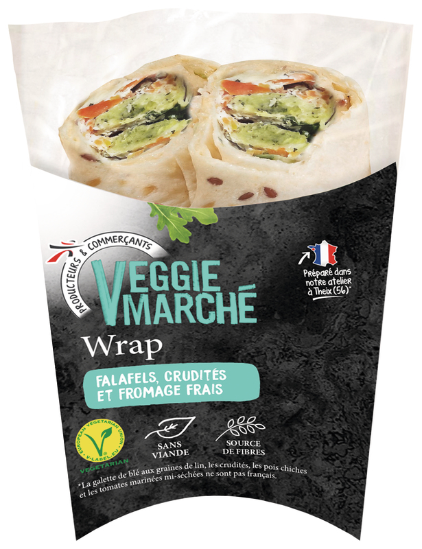 WRAP FALAFELS, CRUDITÉS ET FROMAGE FRAIS veggie...