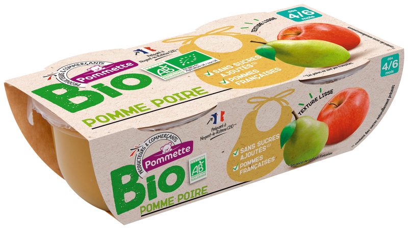 PURÉE POMME POIRE pommette bio