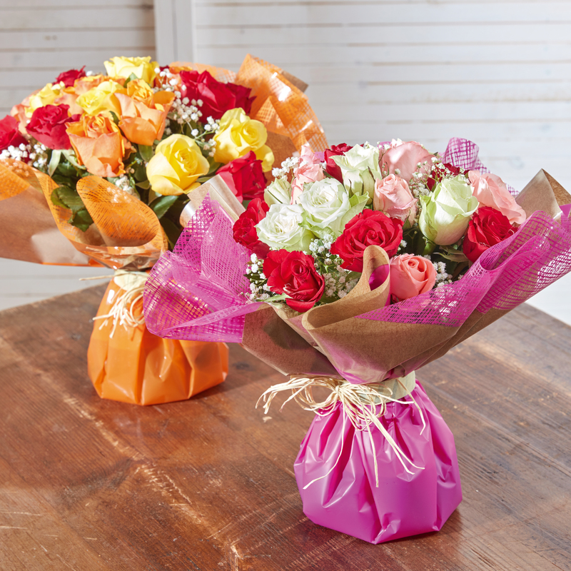 BOUQUET BULLE DE 20 ROSES AVEC GYPSOPHILE mon m...