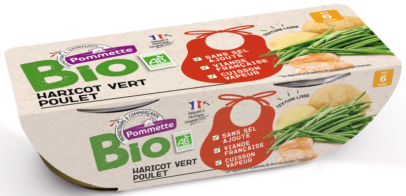 BOLS HARICOT VERT ET POULET Pommette bio