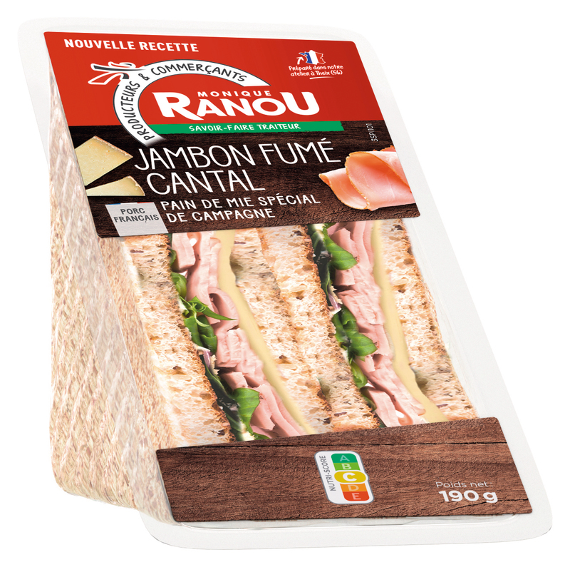 SANDWICH CLUB PREMIUM JAMBON FUMÉ CANTAL AOP Mo...
