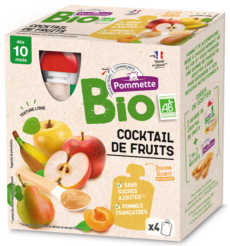 GOURDES COCKTAIL DE FRUITS pommette bio
