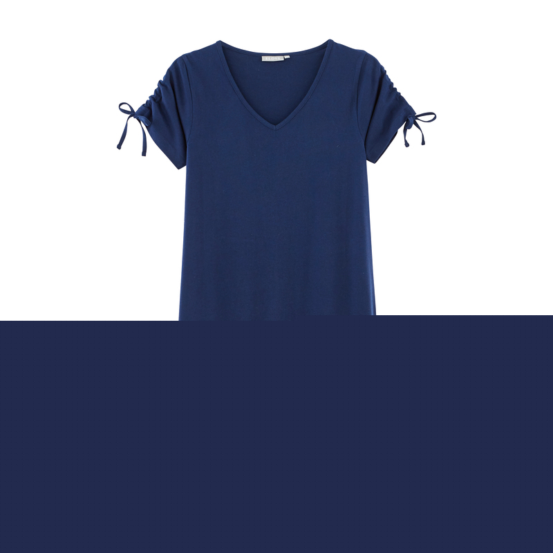 ROBE MANCHES COURTES UNIE OU RAYÉE FEMME ELDYS