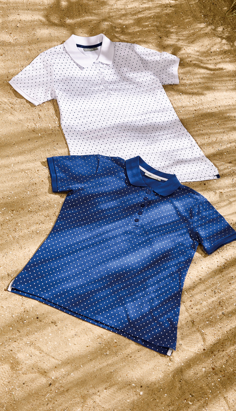 POLO MANCHES COURTES À POIS FEMME ELDYS