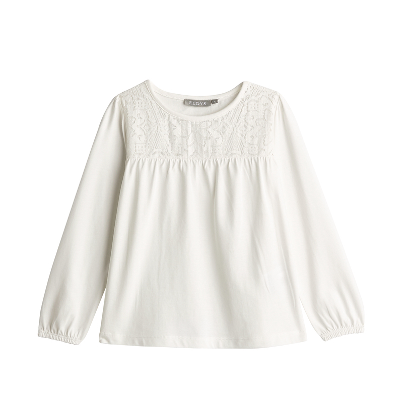 TEE SHIRT FILLE BRODERIE FANTAISIE eldys