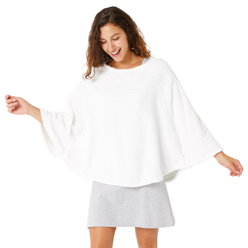 ROBE DE CHAMBRE COURTE OU PONCHO FEMME eldys