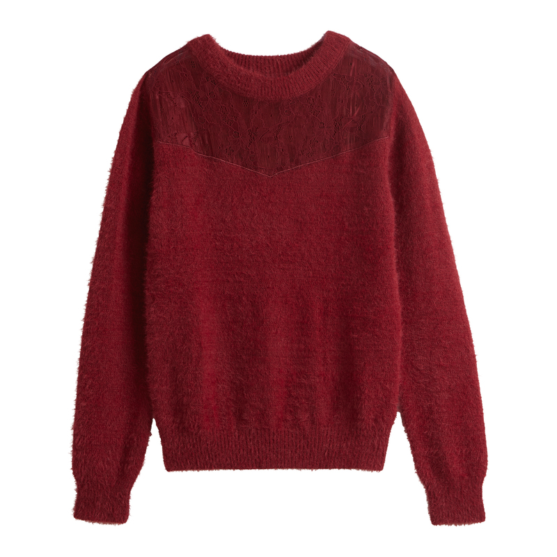 PULL POILS DENTELLE FEMME eldys