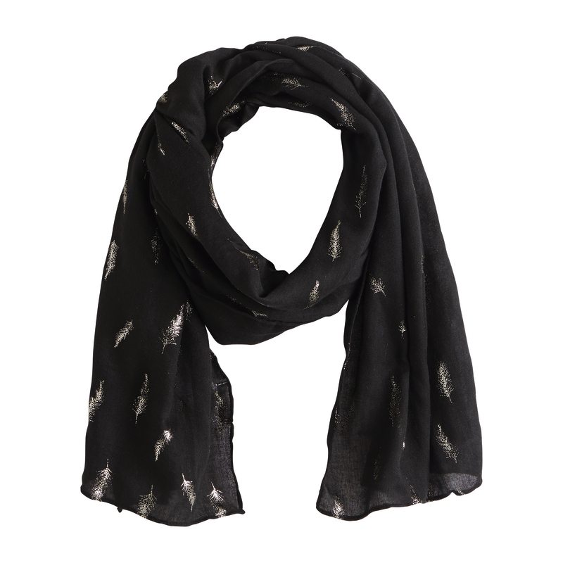 FOULARD FEUILLES DORÉES FEMME eldys