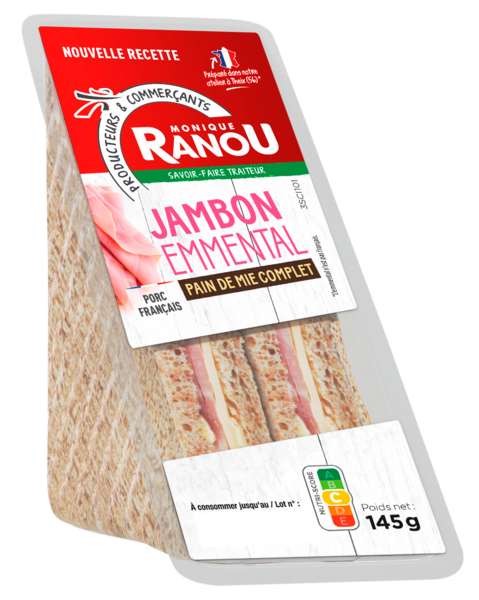 MONIQUE RANOU SANDWICH TRIANGLE JAMBON EMMENTAL 
MONIQUE RANOU code EAN 3250392764777 