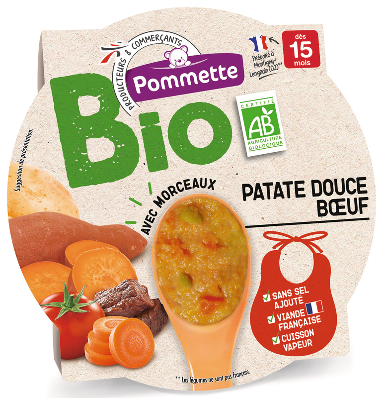 ASSIETTE PATATE DOUCE BŒUF Pommette bio