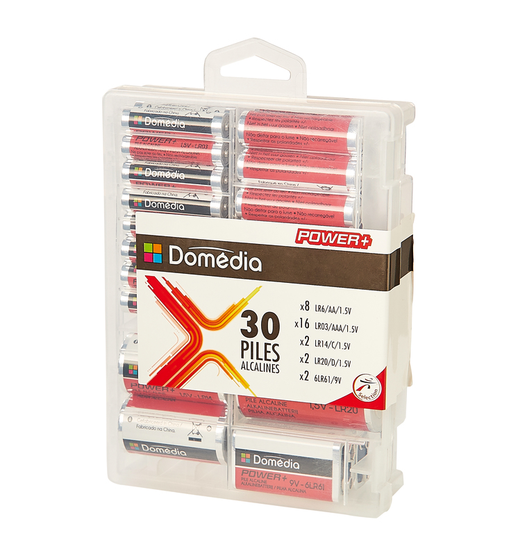 BOÎTE DE RANGEMENT 30 PILES DOMEDIA