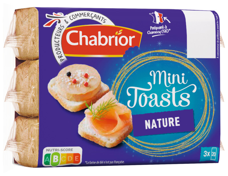 MINI TOAST CARRÉ NATURE chabrior