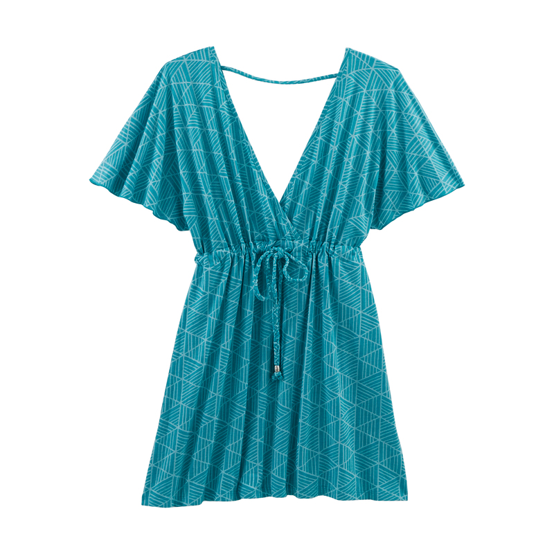 TUNIQUE DE PLAGE MAILLE DÉVORÉE FEMME eldys