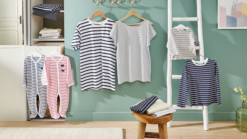 DORS BIEN RAYÉ EN COTON ISSU DE L'AGRICULTURE B...