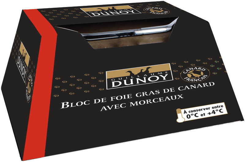 BLOC DE FOIE GRAS DE CANARD AVEC MORCEAUX BARQU...