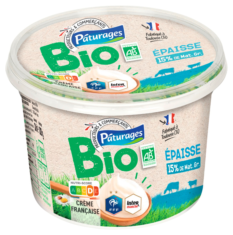 SPÉCIALITÉ LAITIÈRE BIOLOGIQUE ÉPAISSE 15% Pâtu...