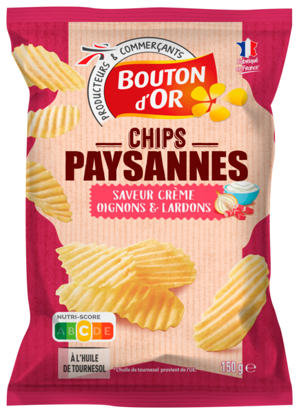 BOUTON D'OR CHIPS PAYSANNES
 code EAN 3250392868895 