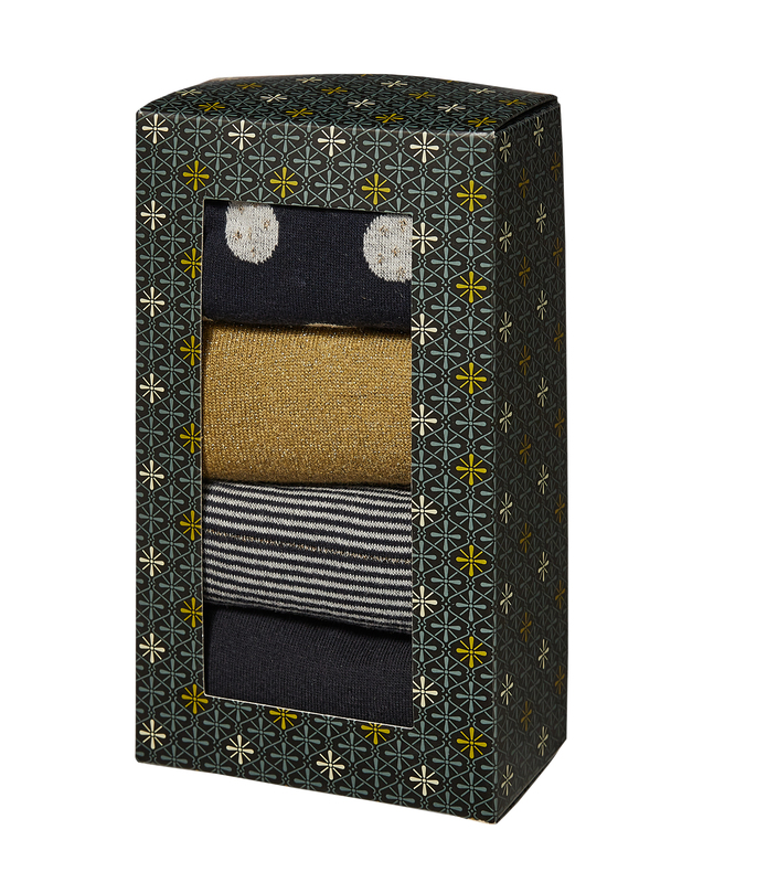 BOITE CADEAU DE 4 PAIRES DE CHAUSSETTES HOMME/F...