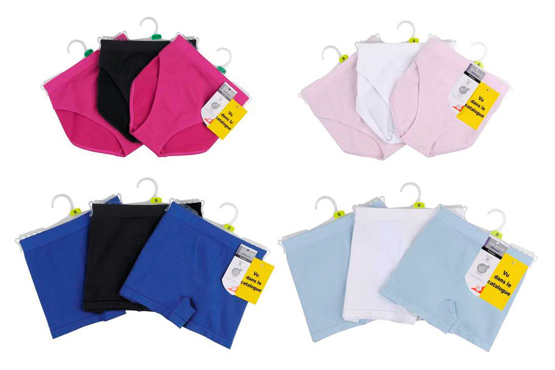 3 SLIPS OU 3 BOXERS SANS COUTURE FEMME ELDYS