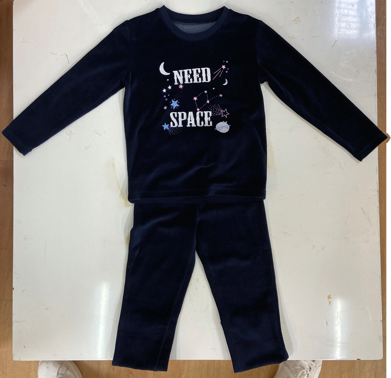 PYJAMA VELOURS IMPRIME FILLE OU GARÇON eldys