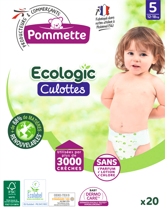 CULOTTE ECOLOGIC 12-18 KG T5 X 20 POMMETTE