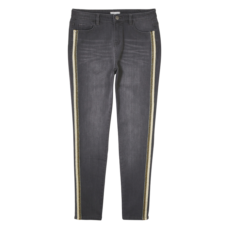 JEAN BANDE LUREX SUR LE COTE FEMME eldys