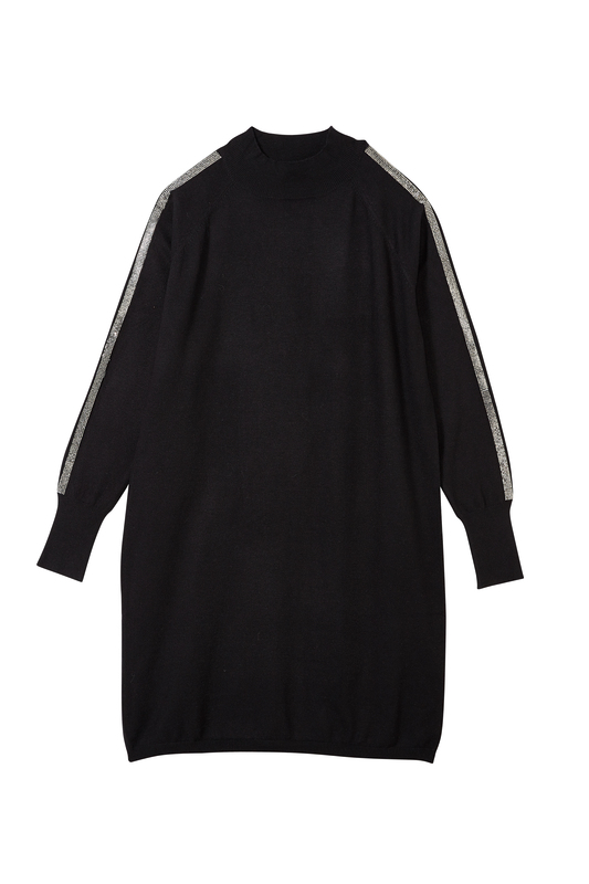 ROBE STRASS SUR LES MANCHES FEMME eldys