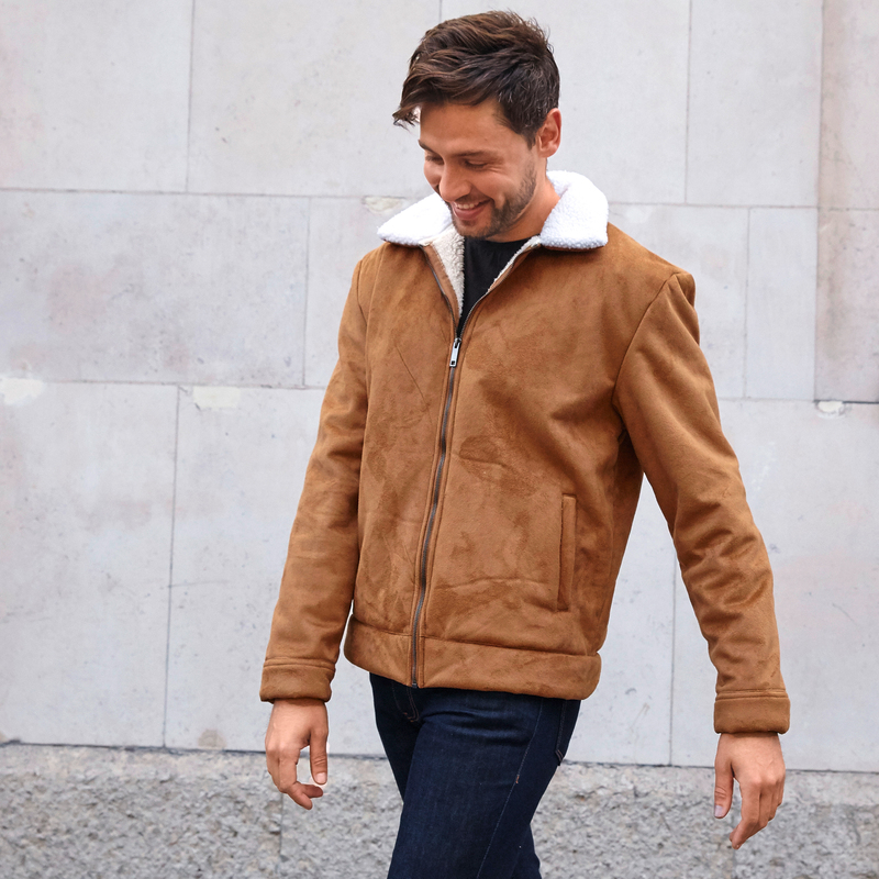 VESTE SUÉDINE ZIPPÉE HOMME eldys