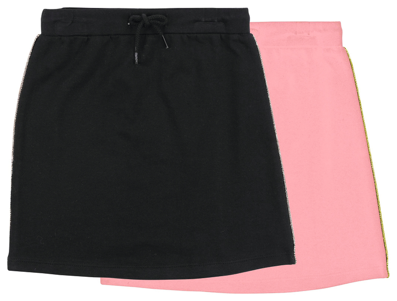 JUPE FILLE EN MOLLETON AVEC LISERÉ BRILLANT eldys