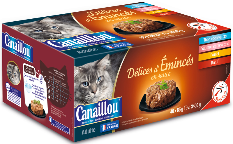 ÉMINCÉS EN SAUCE POUR CHAT AUX VIANDES canaillou
