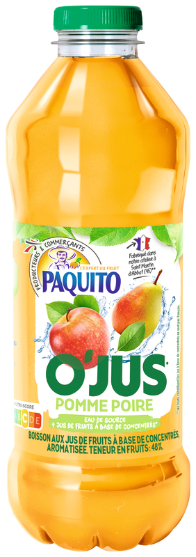 BOISSON POMME POIRE PAQUITO O'JUS 3250392932091 PAQUITO O'JUS