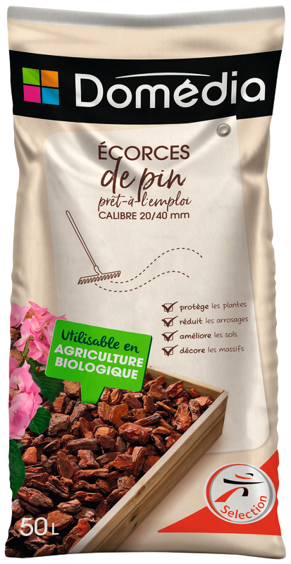 ECORCES DE PIN 50L 20/40 NF UAB DOMEDIA