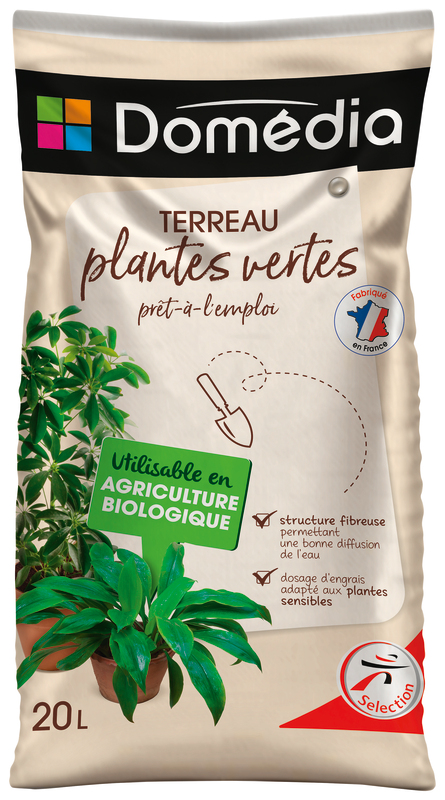 TERREAU PLANTES VERTES UAB 20L DOMEDIA