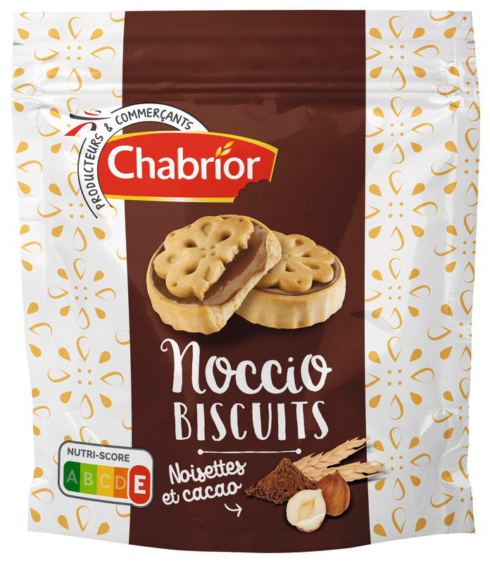 chabrior NOCCIO BISCUITS FOURRÉS  NOISETTES ET CACAO chabrior code EAN 3250392932848 